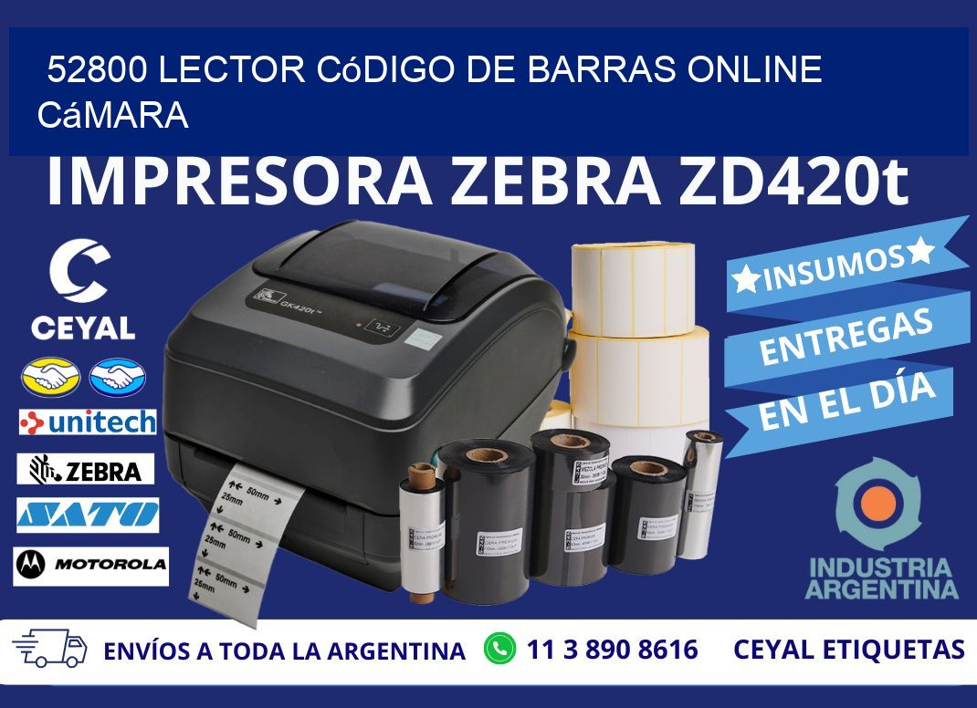 52800 Lector código de barras online cámara