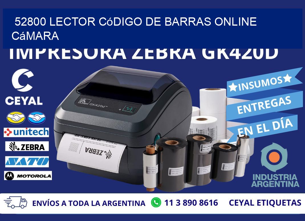 52800 Lector código de barras online cámara