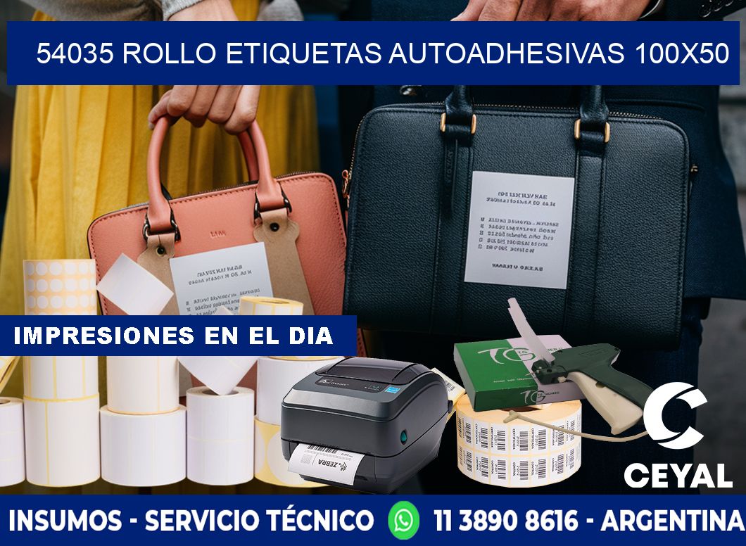 54035 Rollo Etiquetas autoadhesivas 100x50