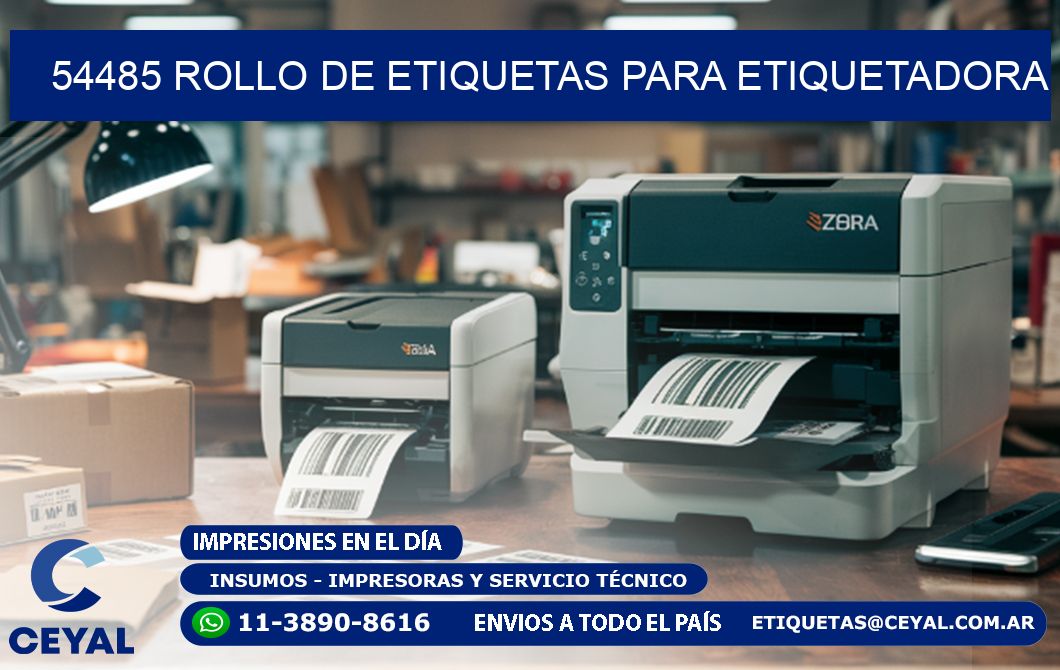 54485 rollo de etiquetas para etiquetadora