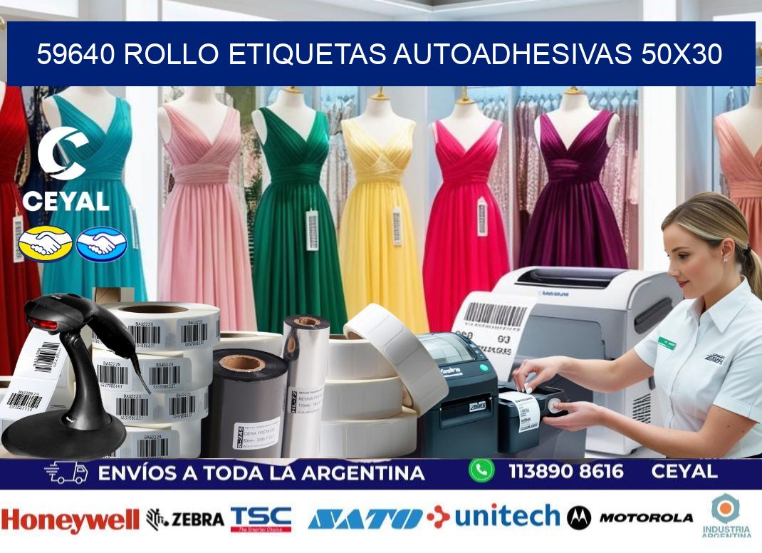 59640 Rollo Etiquetas autoadhesivas 50x30