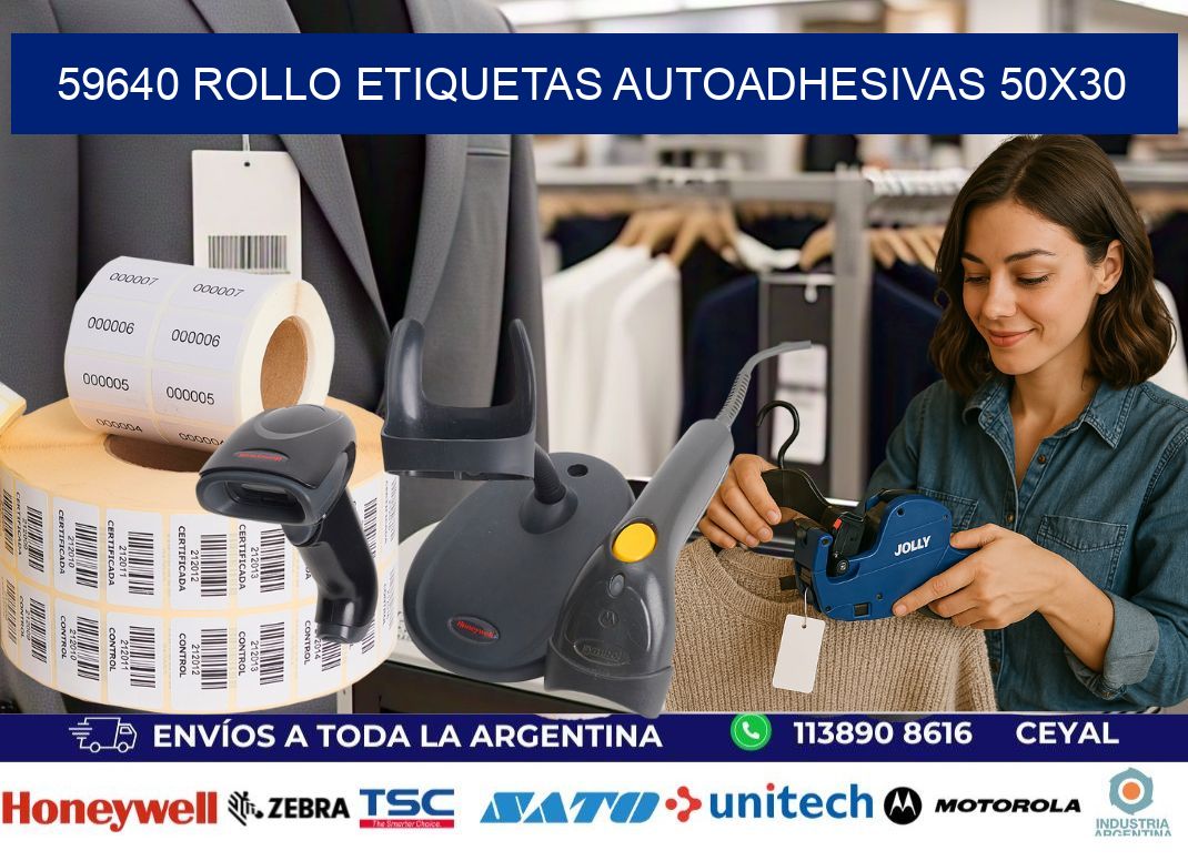 59640 Rollo Etiquetas autoadhesivas 50x30