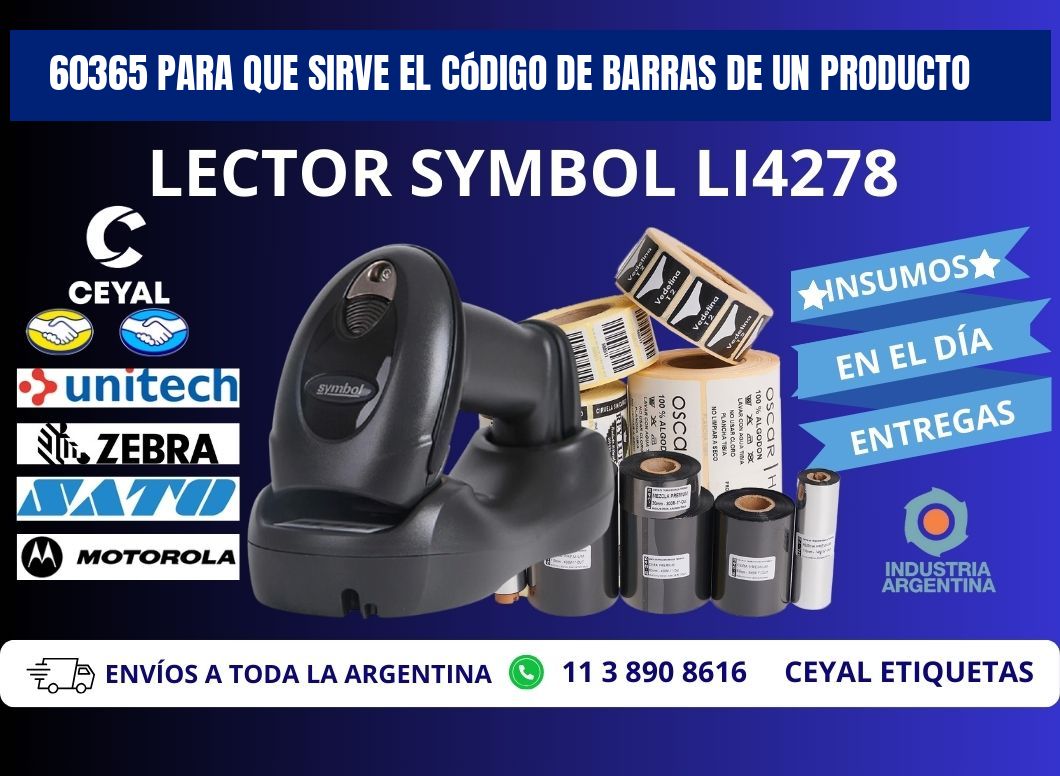 60365 Para que sirve el código de barras de un producto