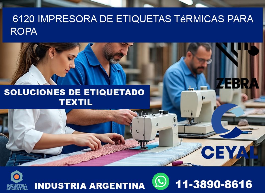 6120 impresora de etiquetas térmicas para ropa