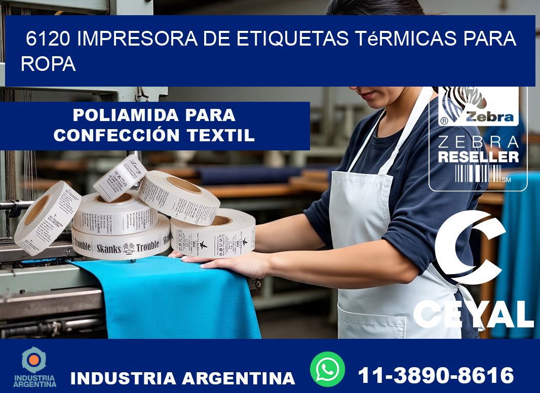 6120 impresora de etiquetas térmicas para ropa