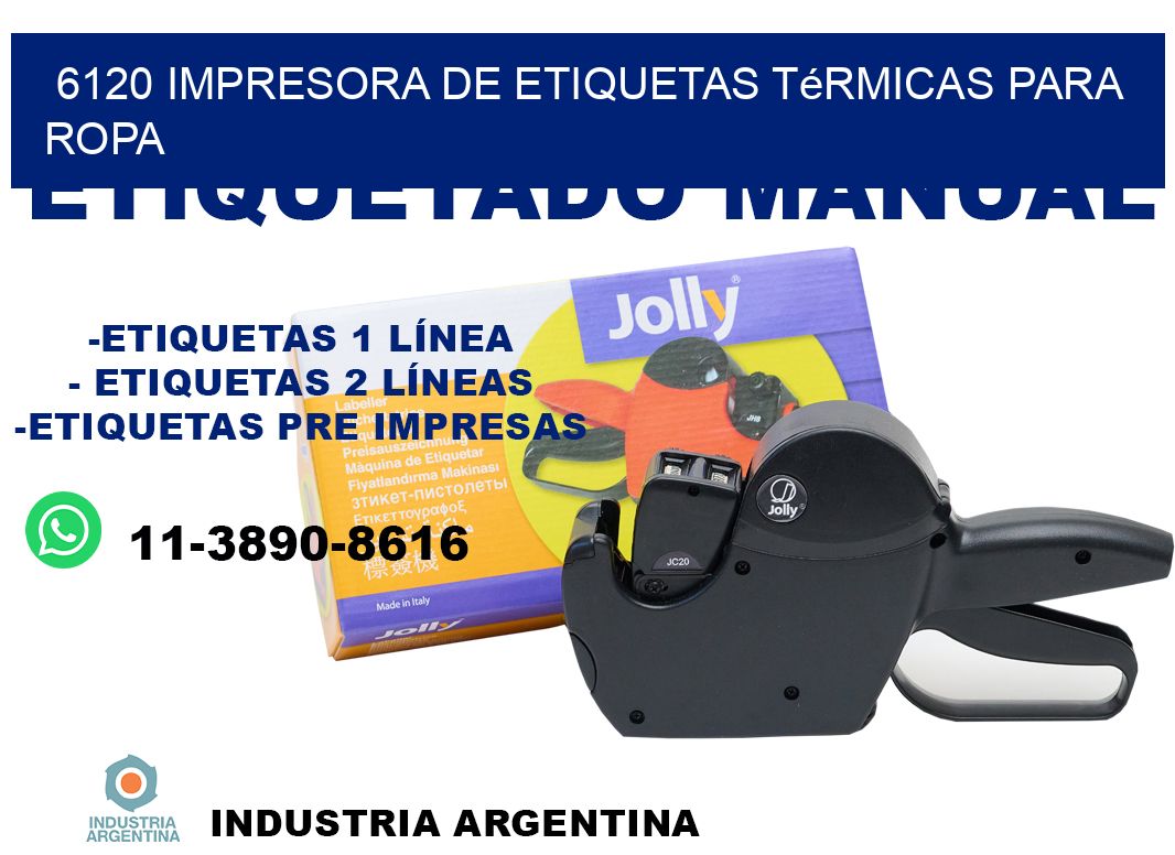 6120 impresora de etiquetas térmicas para ropa