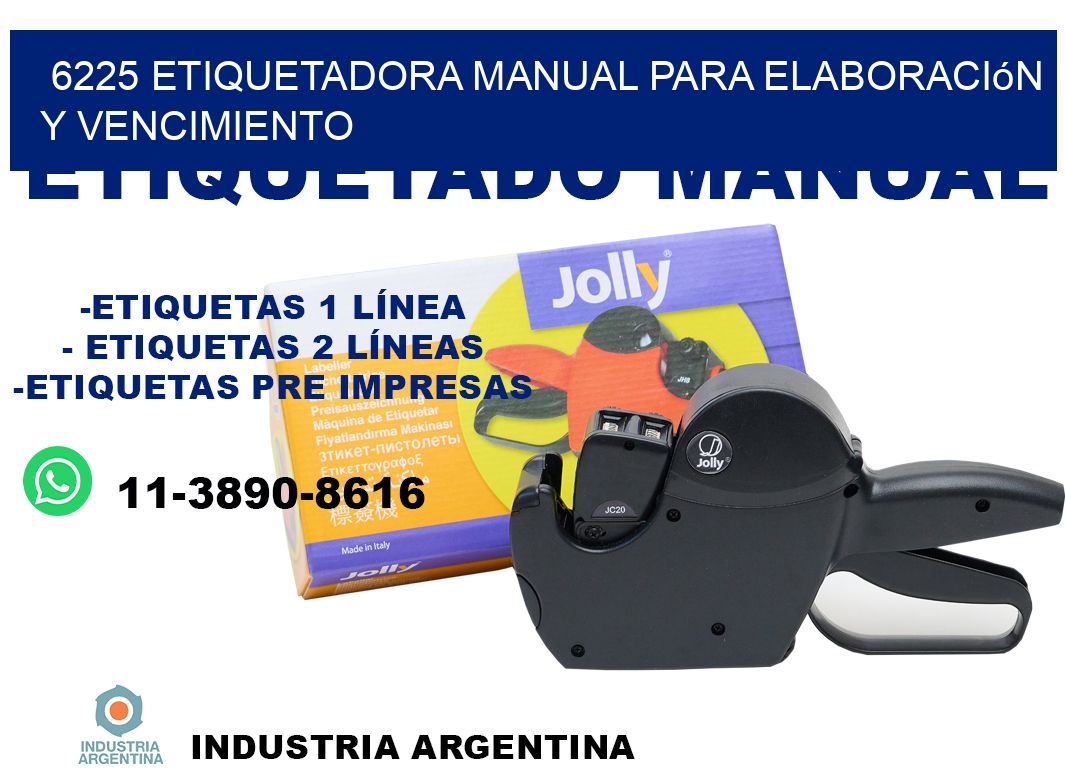 6225 etiquetadora manual para elaboración y vencimiento