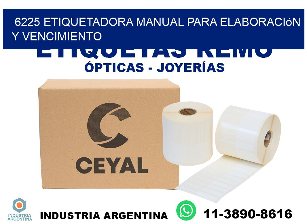6225 etiquetadora manual para elaboración y vencimiento