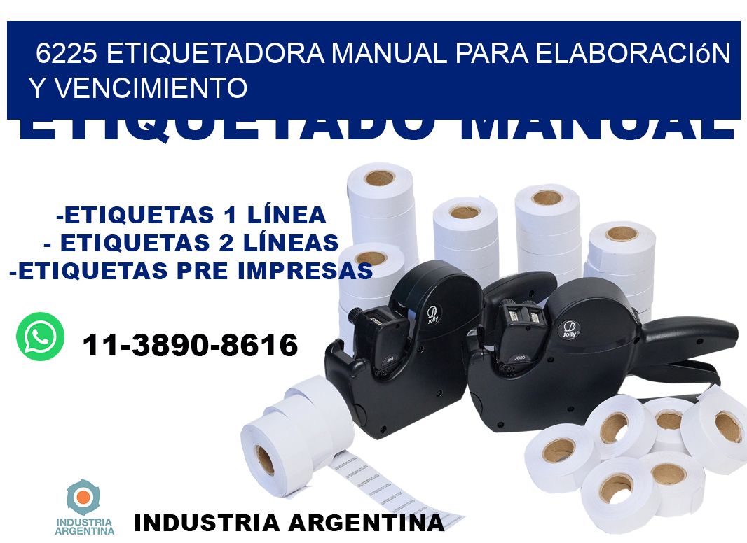 6225 etiquetadora manual para elaboración y vencimiento