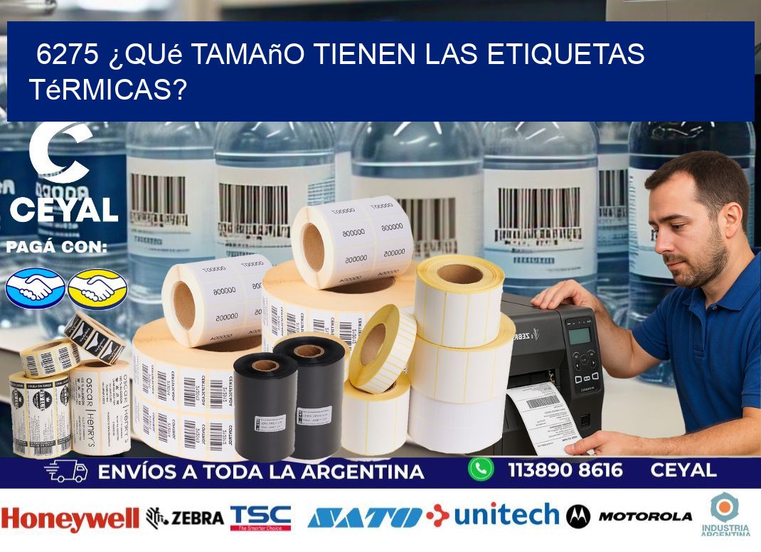 6275 ¿Qué tamaño tienen las etiquetas térmicas?