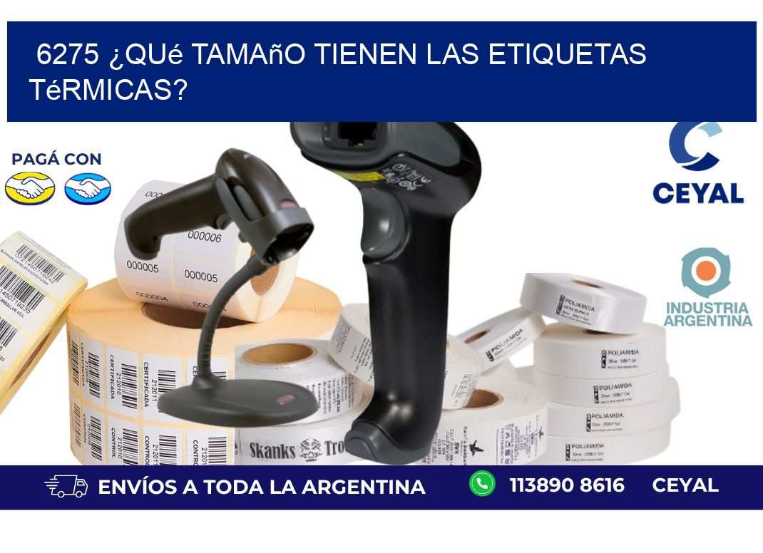 6275 ¿Qué tamaño tienen las etiquetas térmicas?