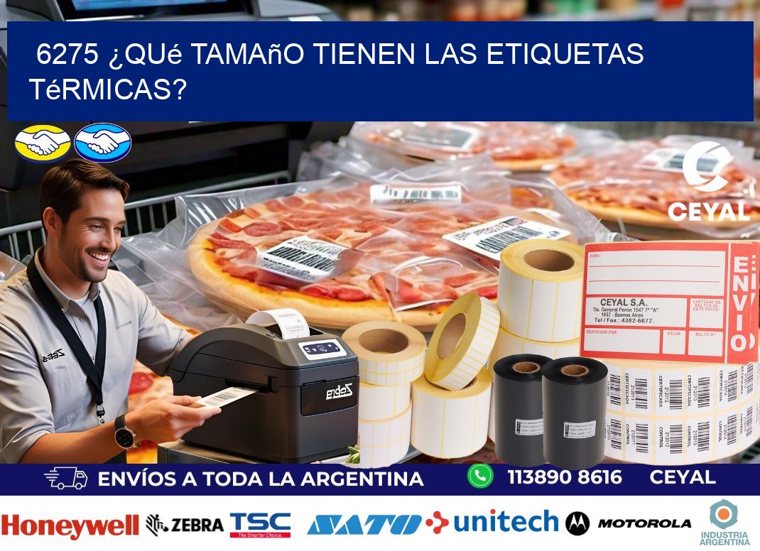 6275 ¿Qué tamaño tienen las etiquetas térmicas?