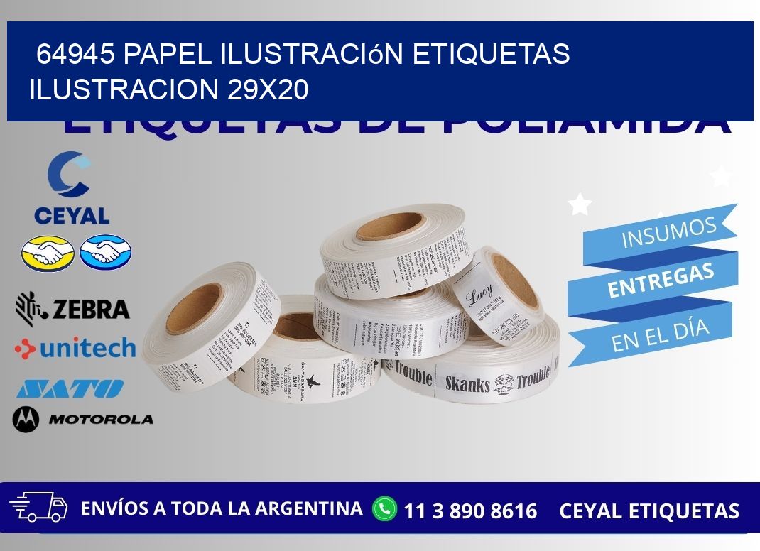 64945 papel ilustración Etiquetas Ilustracion 29x20