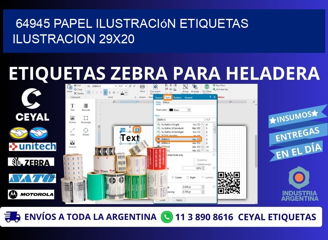64945 papel ilustración Etiquetas Ilustracion 29x20