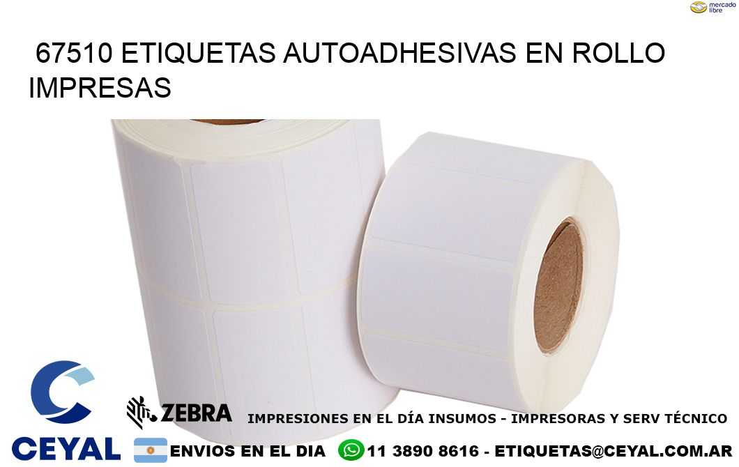 67510 Etiquetas autoadhesivas en rollo impresas