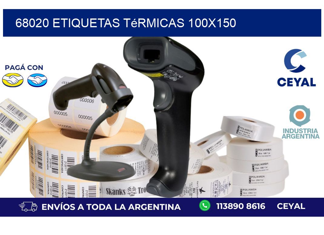 68020 etiquetas térmicas 100x150