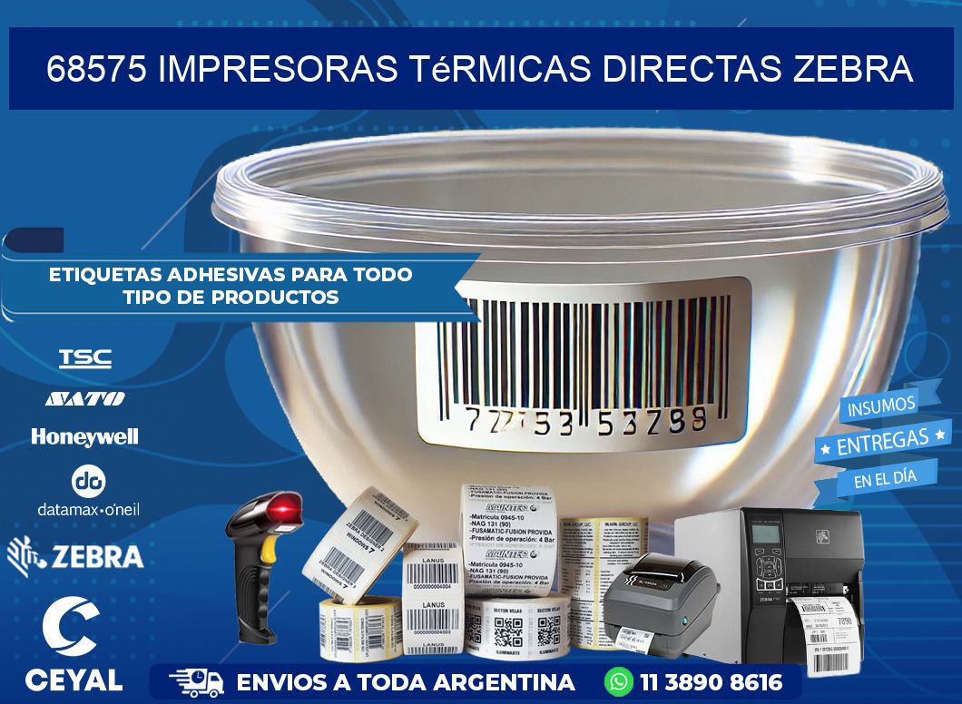 68575 impresoras térmicas directas zebra