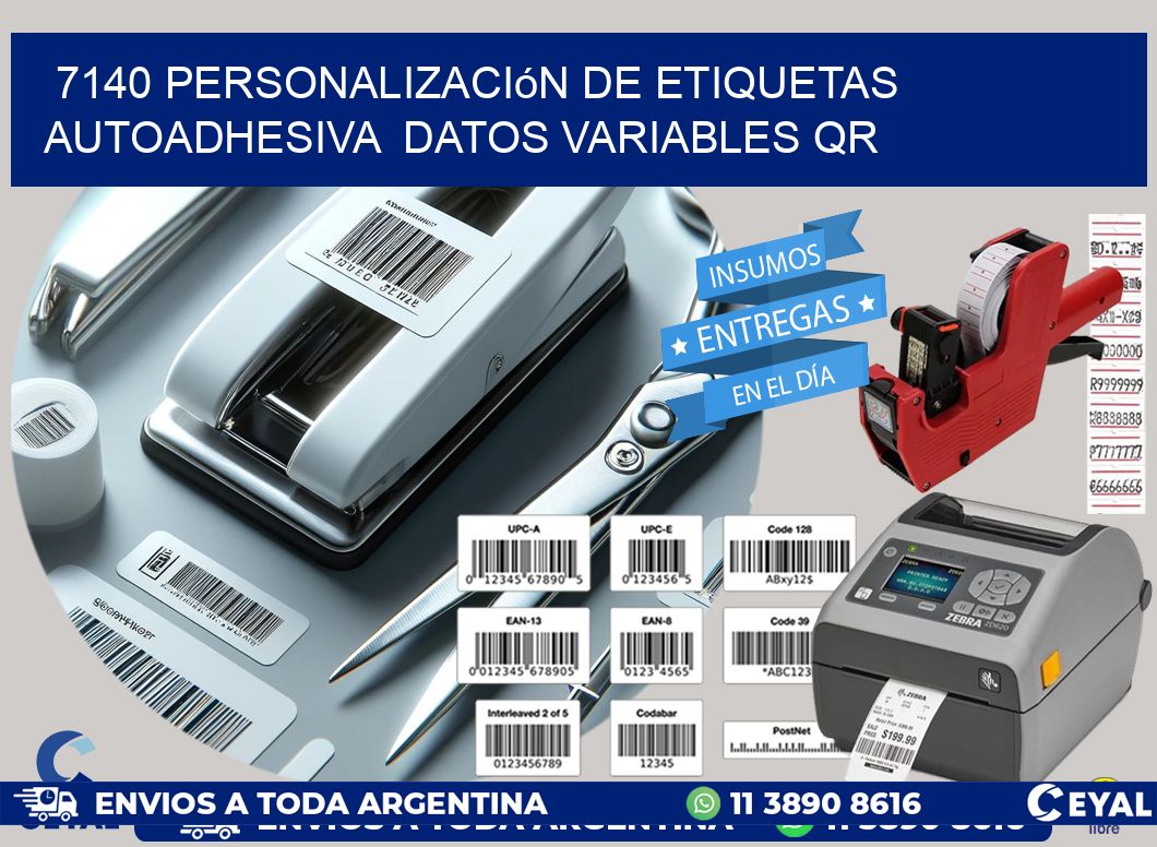 7140 Personalización de etiquetas autoadhesiva  datos variables QR