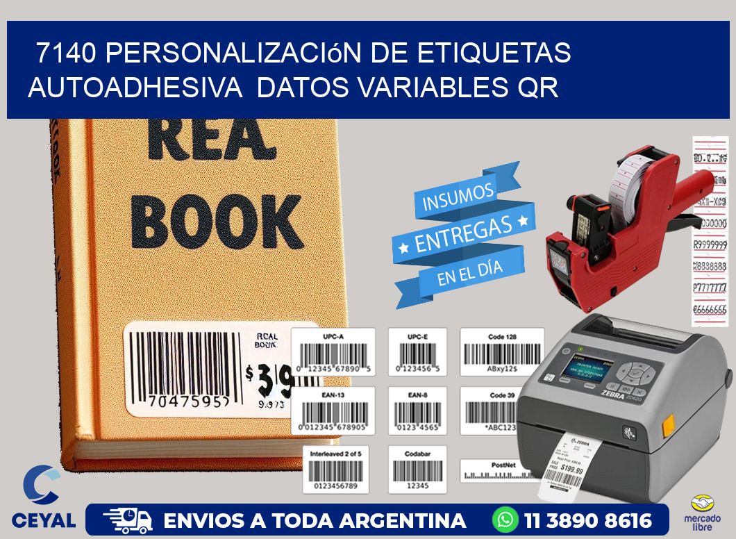 7140 Personalización de etiquetas autoadhesiva  datos variables QR