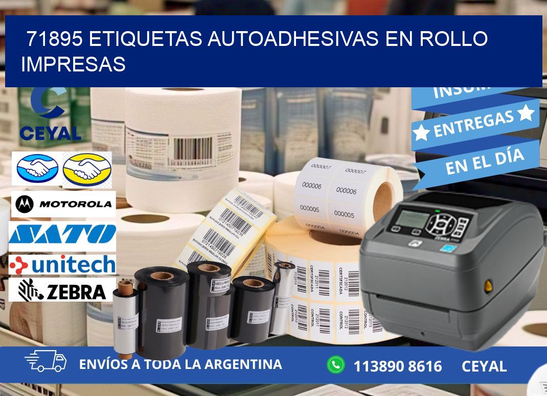 71895 Etiquetas autoadhesivas en rollo impresas