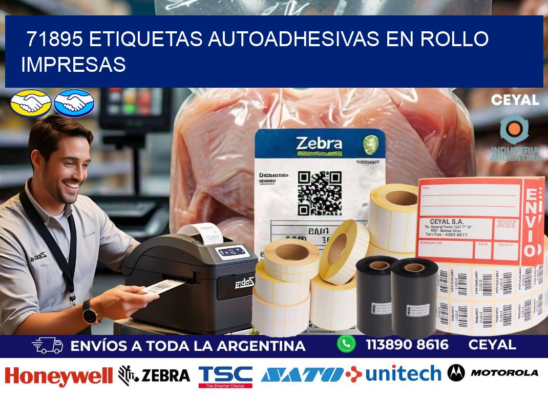 71895 Etiquetas autoadhesivas en rollo impresas