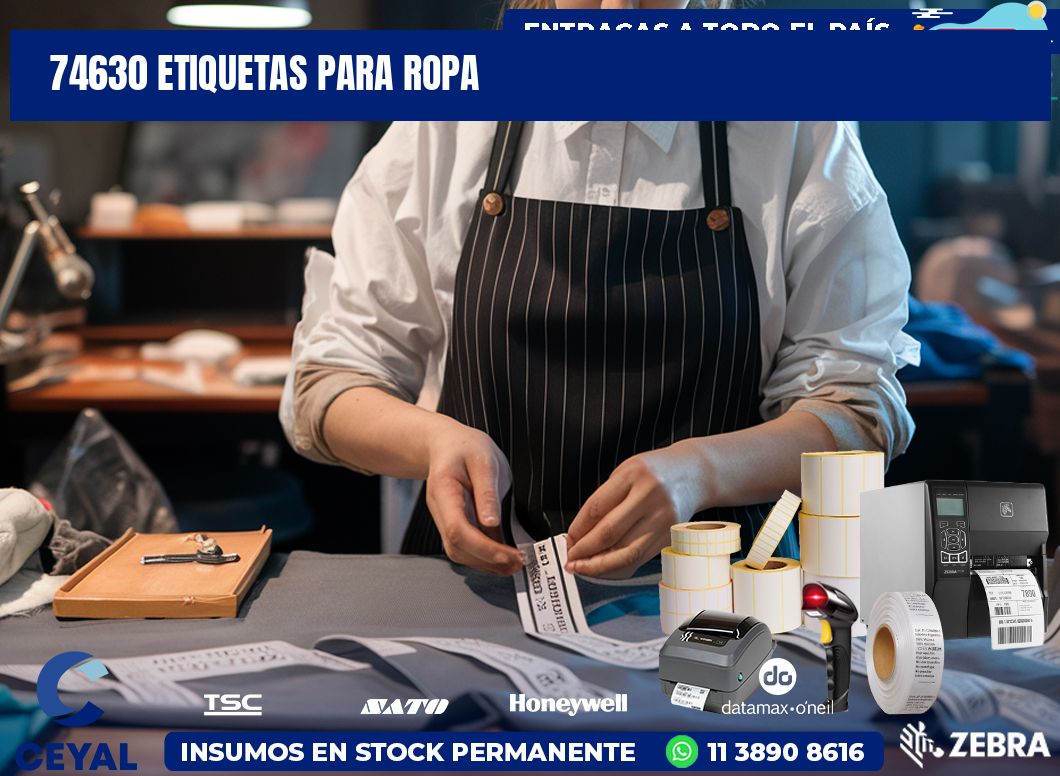 74630 etiquetas para ropa