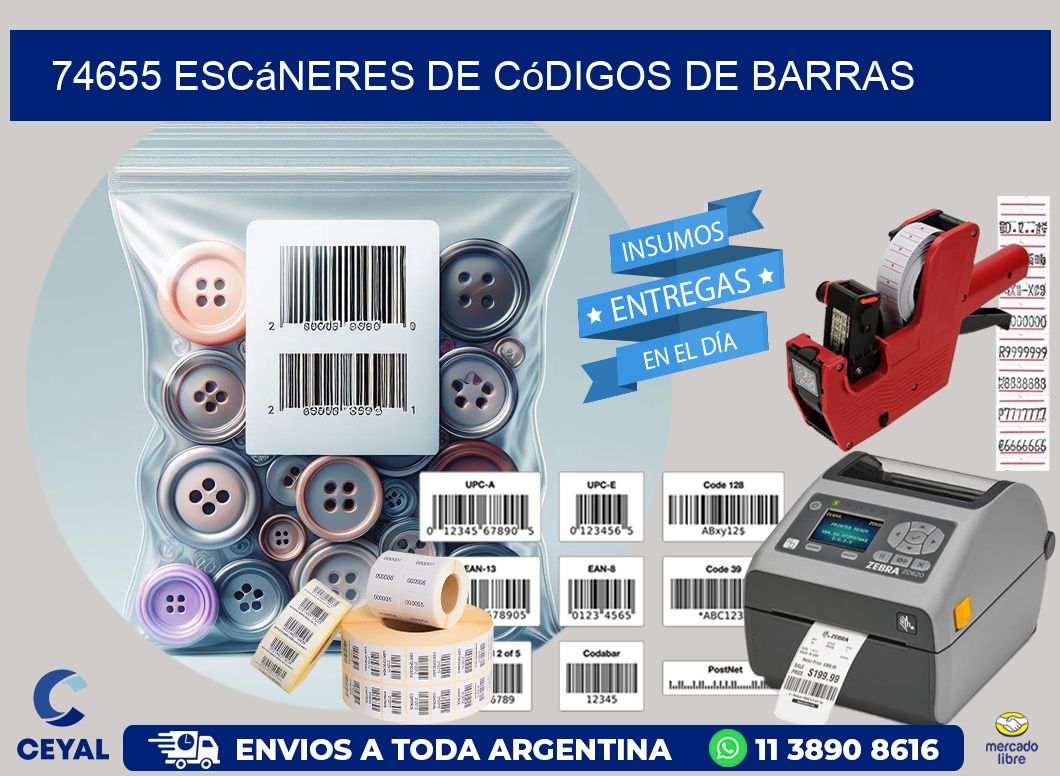 74655 Escáneres de códigos de barras
