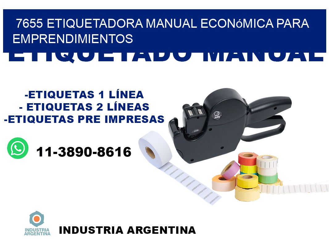 7655 etiquetadora manual económica para emprendimientos