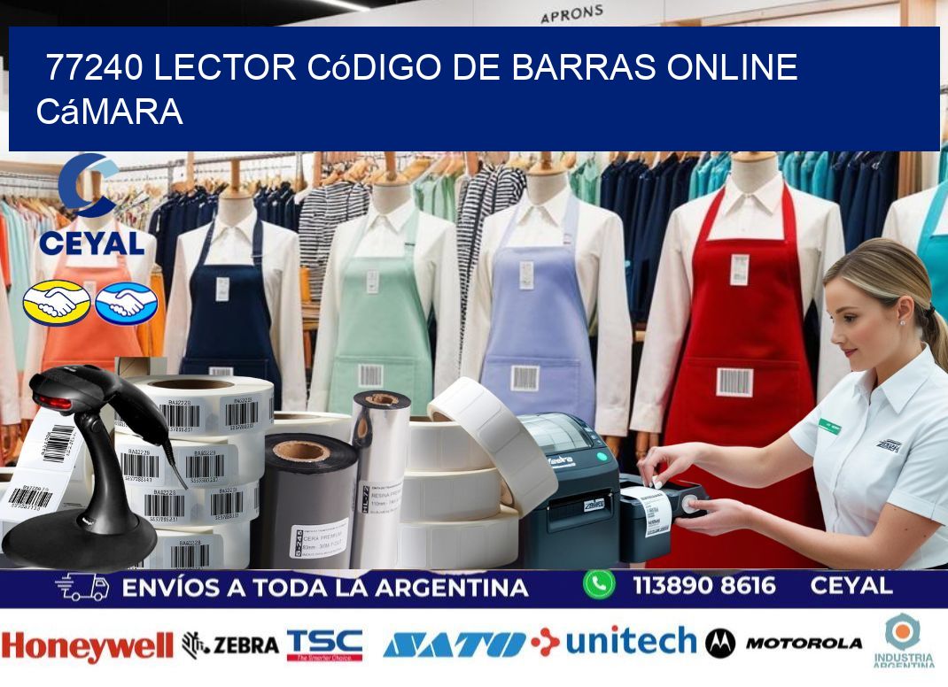 77240 Lector código de barras online cámara