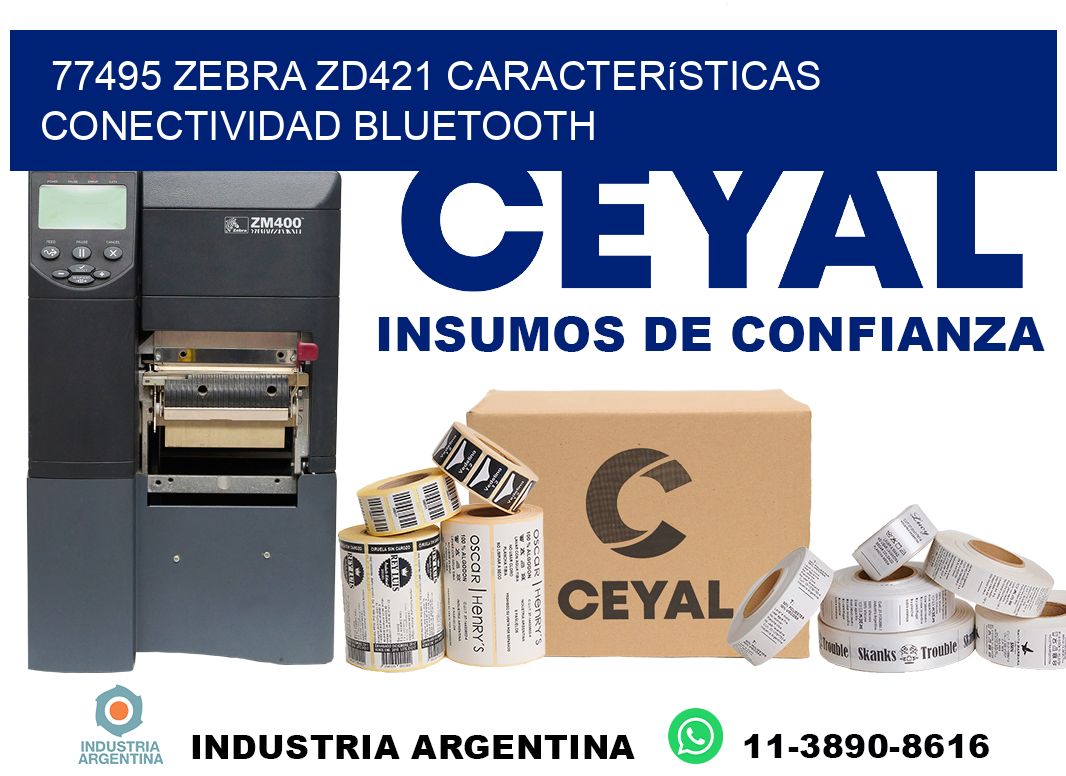 77495 Zebra ZD421 características conectividad Bluetooth