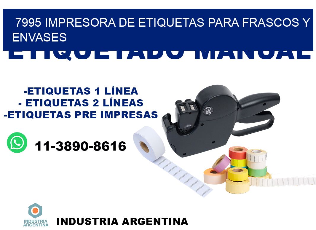 7995 impresora de etiquetas para frascos y envases