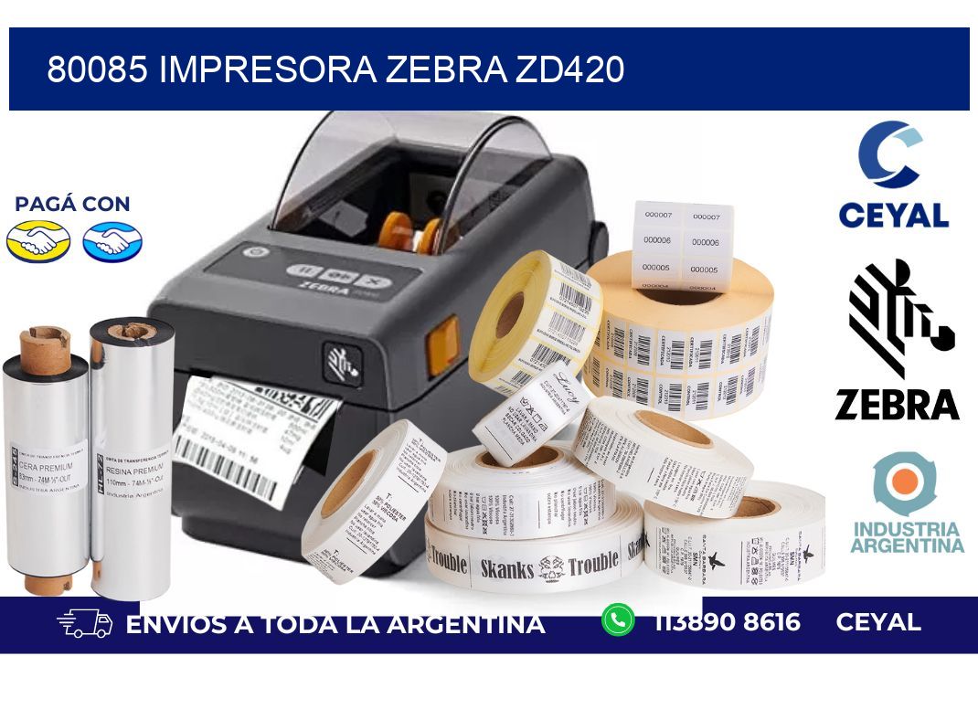80085 Impresora Zebra ZD420
