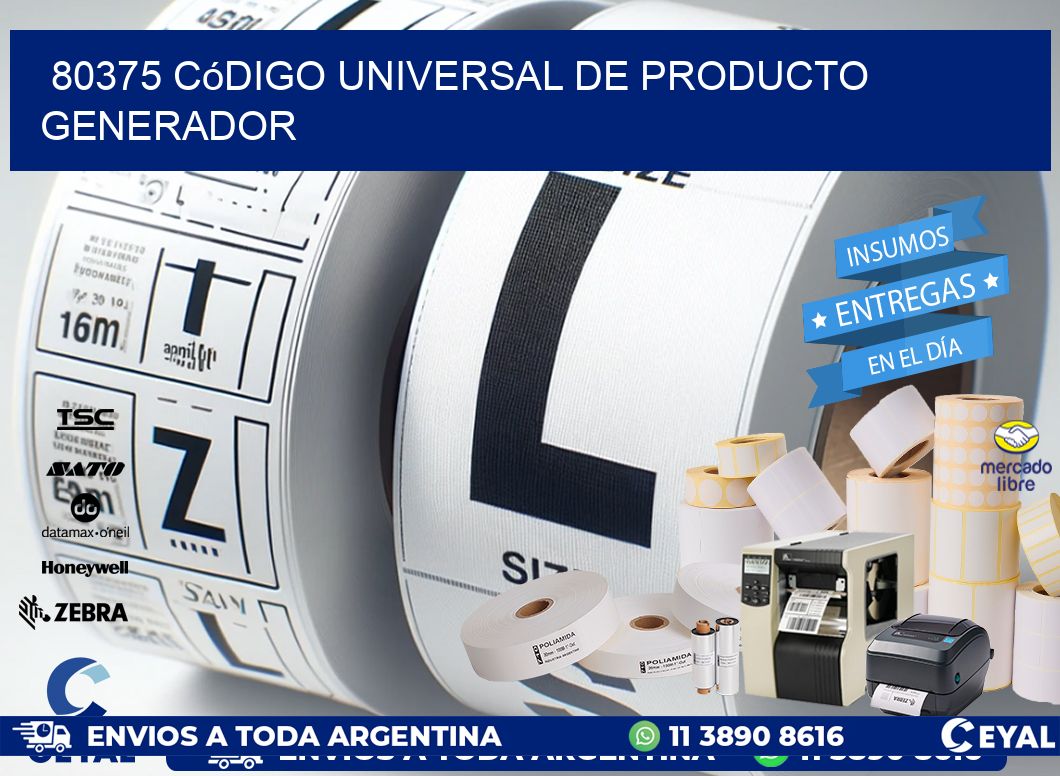 80375 Código universal de producto generador
