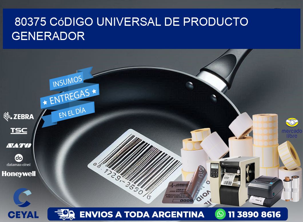 80375 Código universal de producto generador