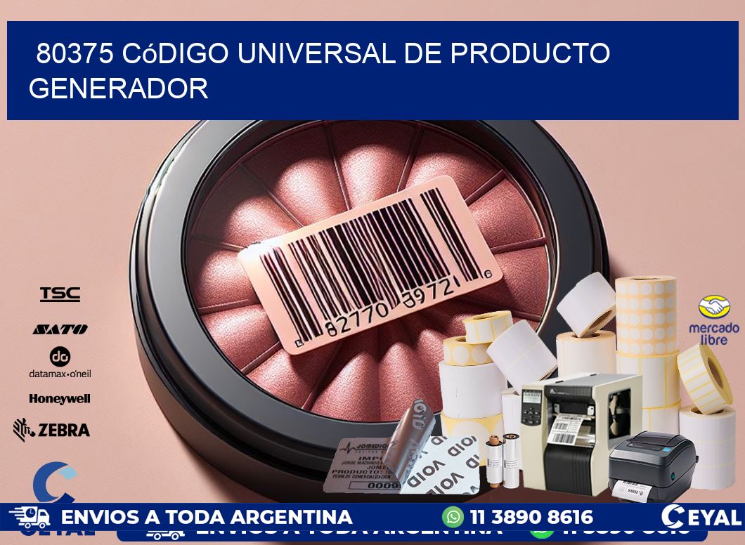 80375 Código universal de producto generador