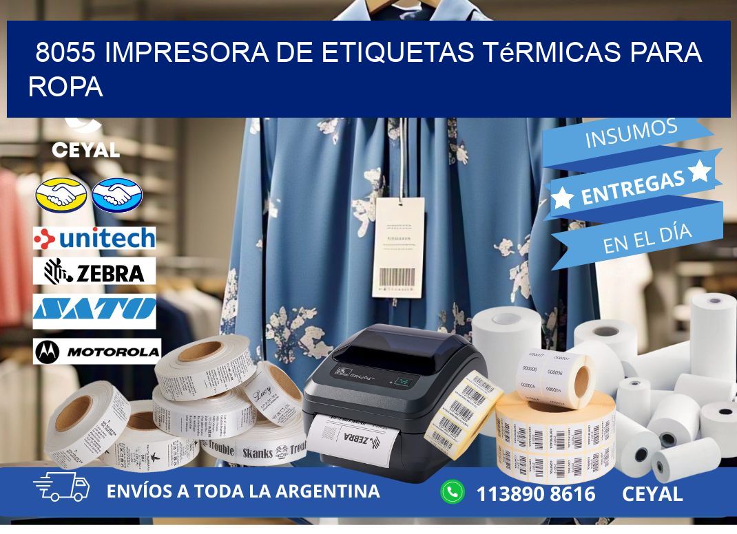 8055 impresora de etiquetas térmicas para ropa