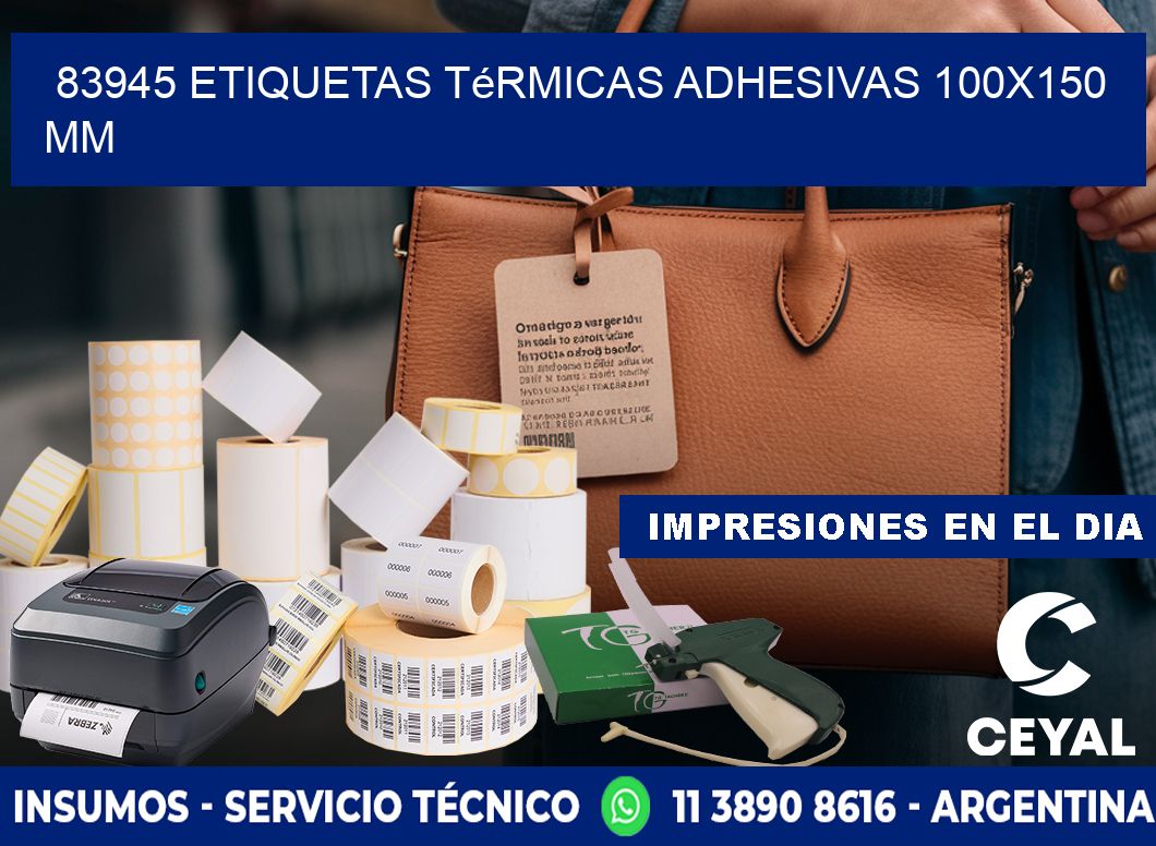 83945 etiquetas térmicas adhesivas 100x150 mm