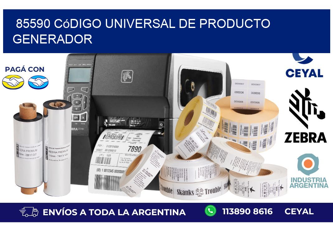 85590 Código universal de producto generador