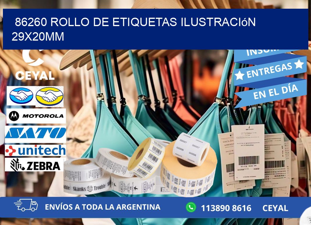 86260 Rollo De Etiquetas Ilustración 29x20mm