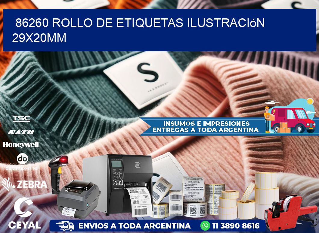 86260 Rollo De Etiquetas Ilustración 29x20mm