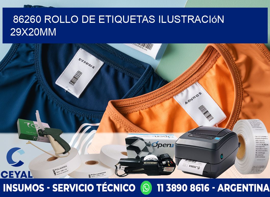 86260 Rollo De Etiquetas Ilustración 29x20mm