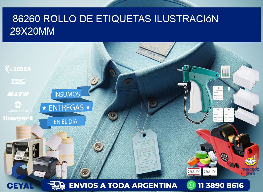 86260 Rollo De Etiquetas Ilustración 29x20mm