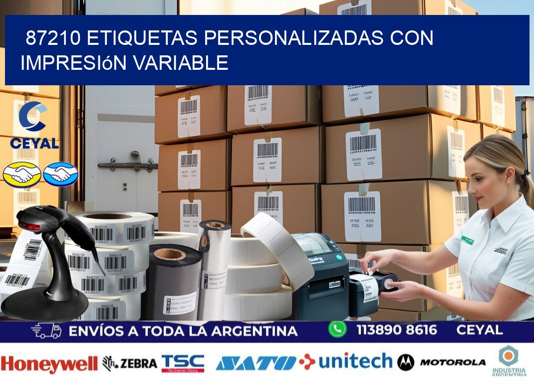 87210 etiquetas personalizadas con impresión variable