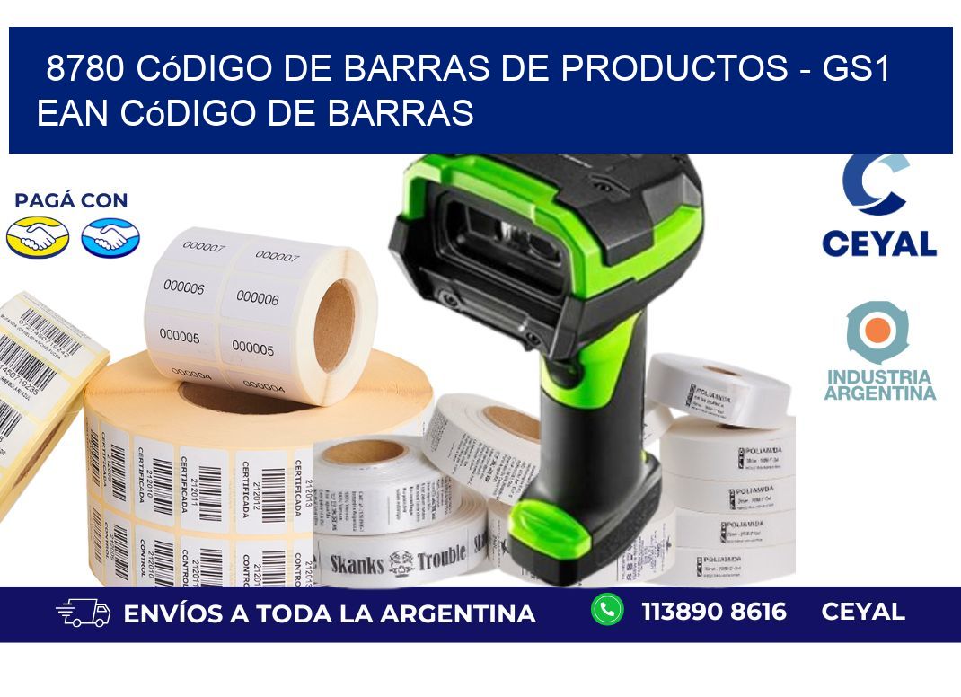 8780 Código de Barras de productos - GS1 ean Código de Barras