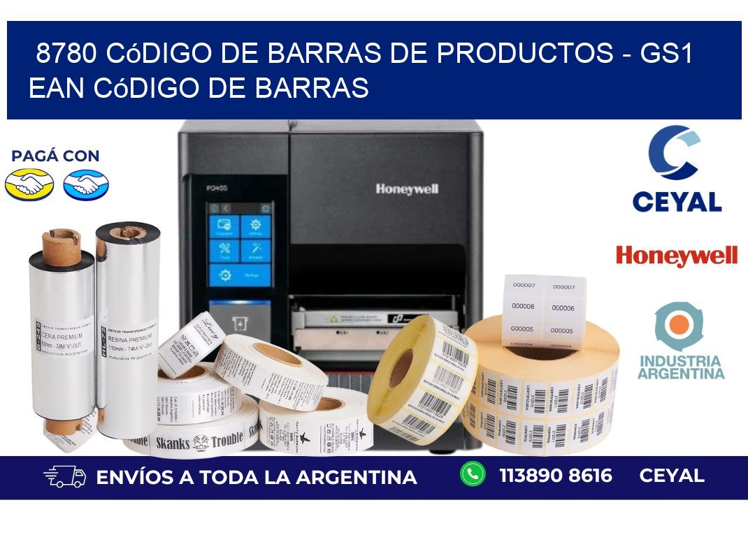 8780 Código de Barras de productos - GS1 ean Código de Barras