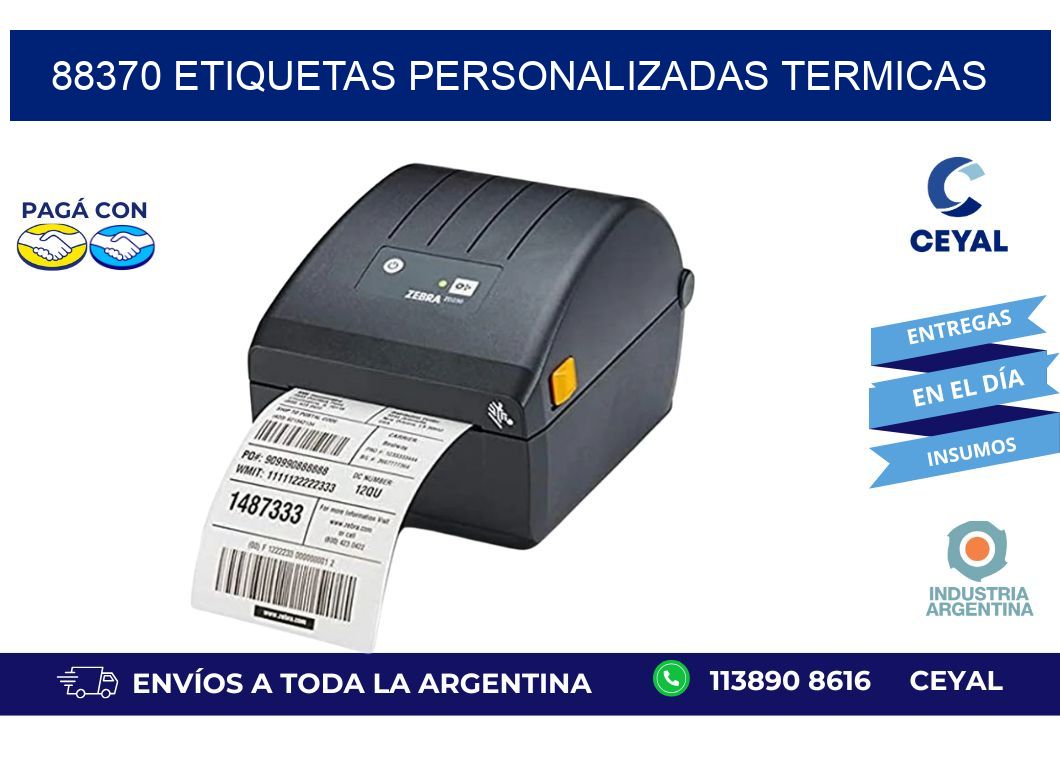 88370 Etiquetas personalizadas termicas