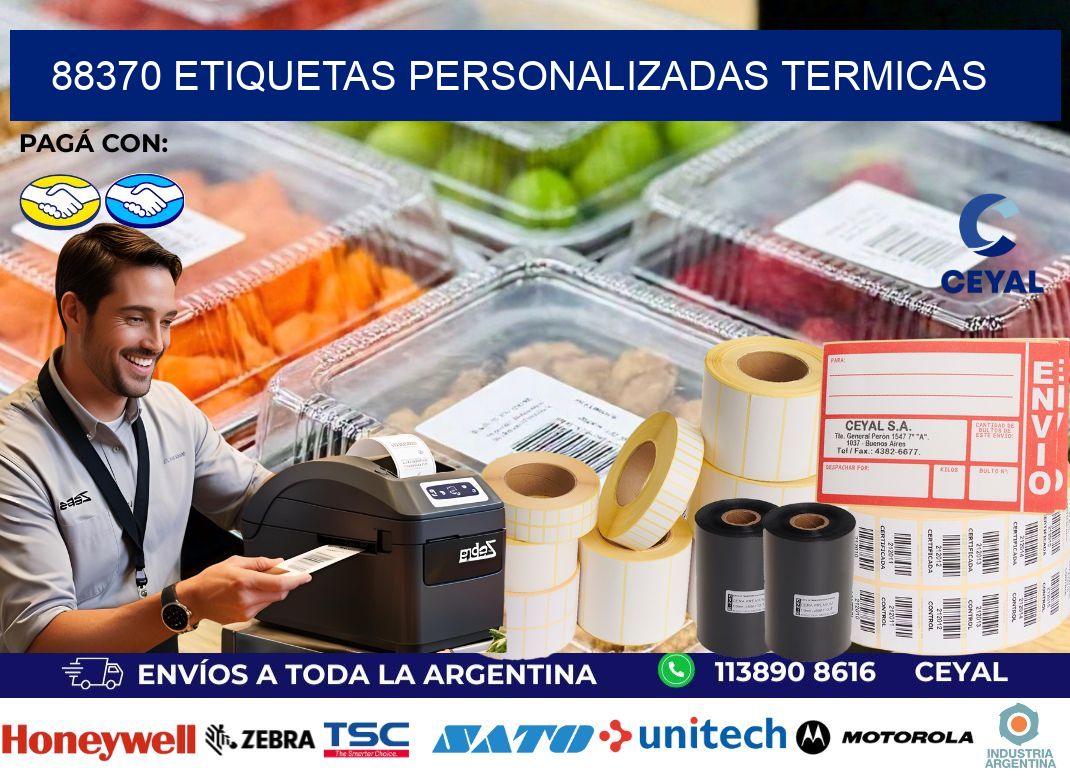 88370 Etiquetas personalizadas termicas