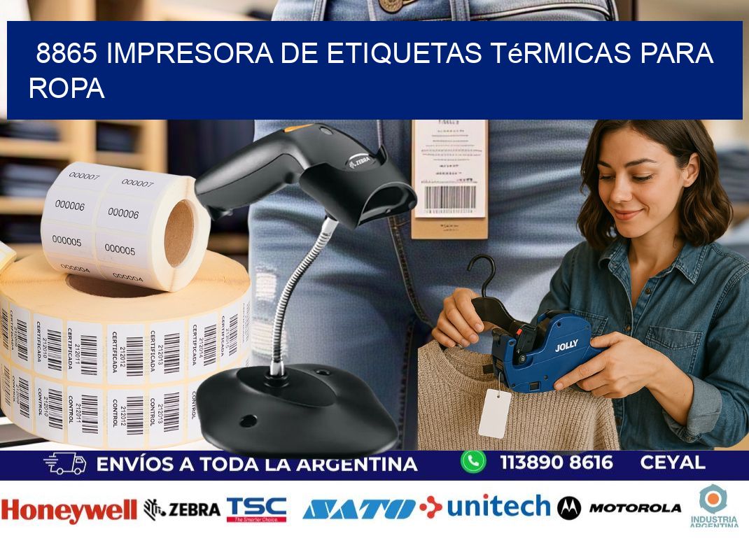 8865 impresora de etiquetas térmicas para ropa