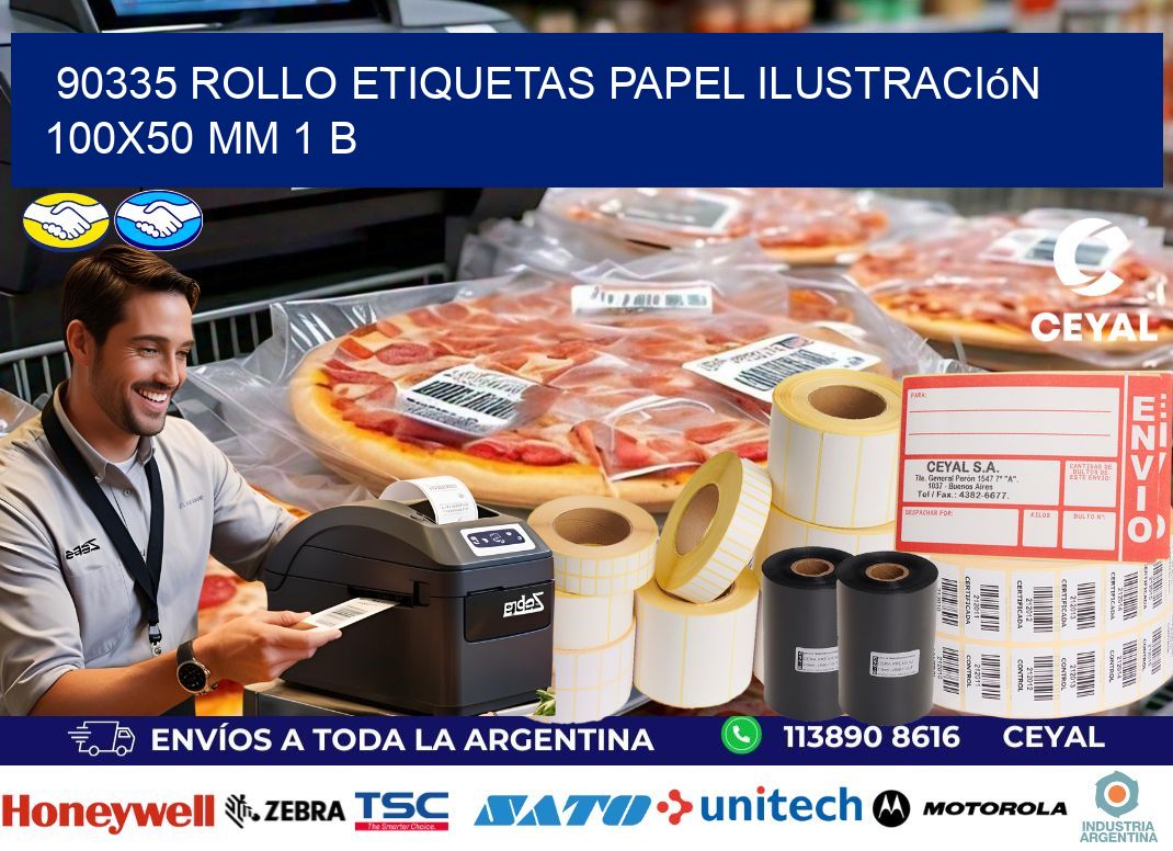 90335 Rollo Etiquetas Papel Ilustración 100x50 Mm 1 B