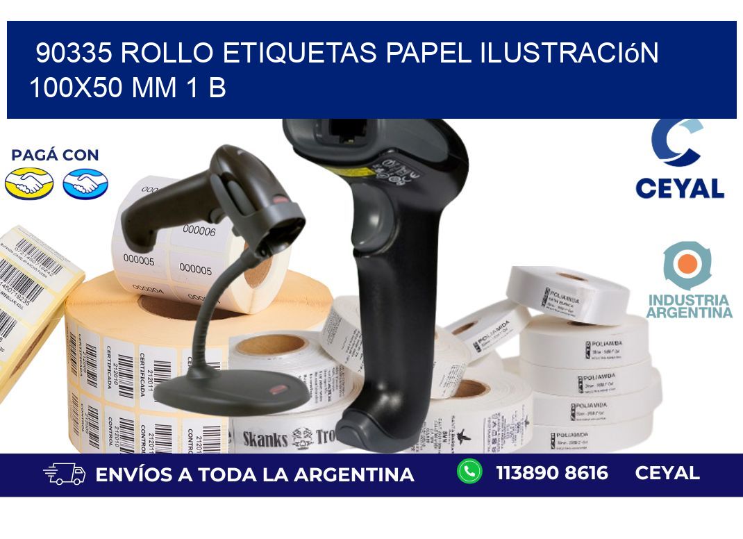 90335 Rollo Etiquetas Papel Ilustración 100x50 Mm 1 B